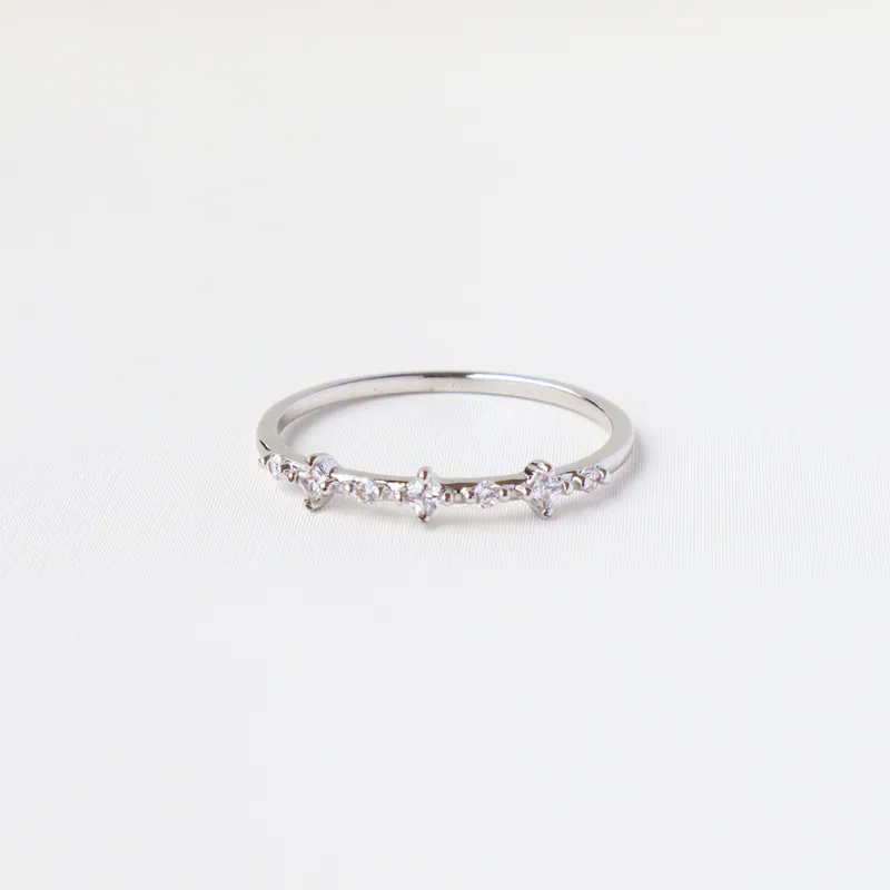 Silver Plated/小花環戒指 5